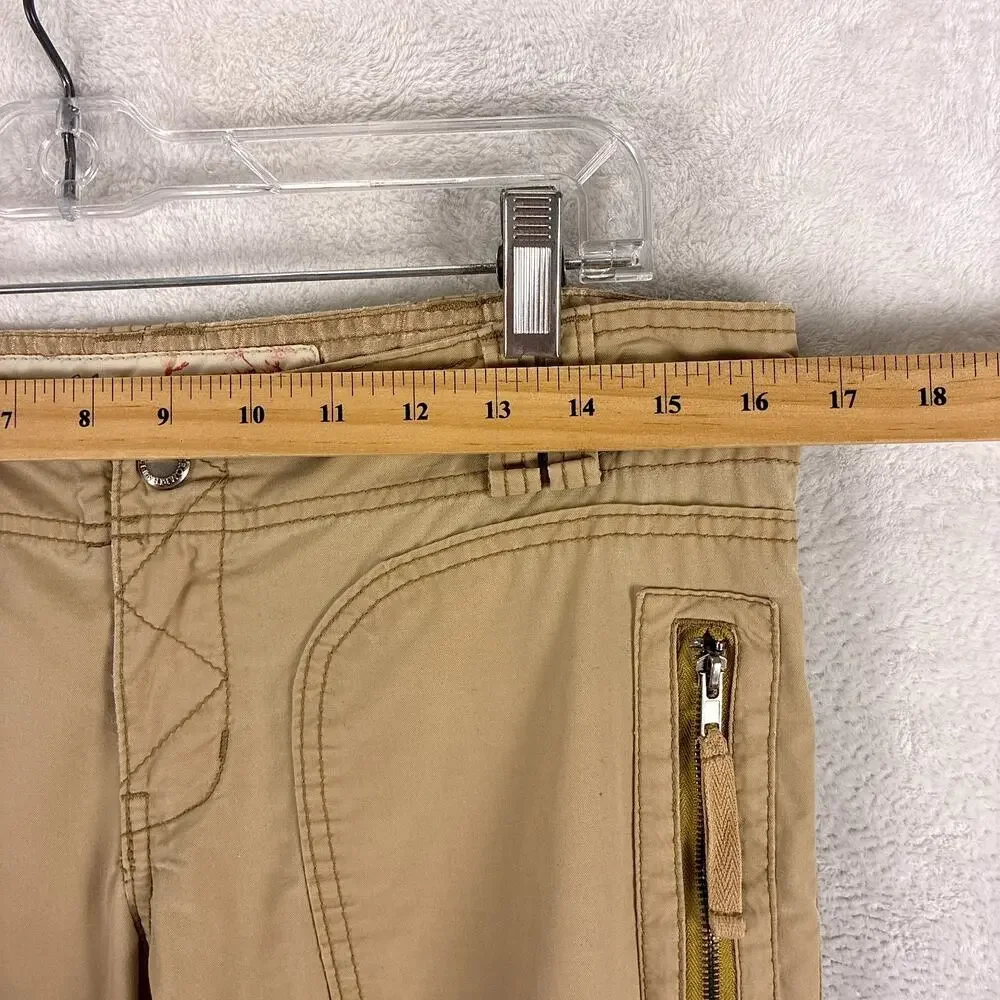 VTG Abercrombie & Fitch Pants Womens 6 Brown Cargo Paratrooper Rave Skate Y2K